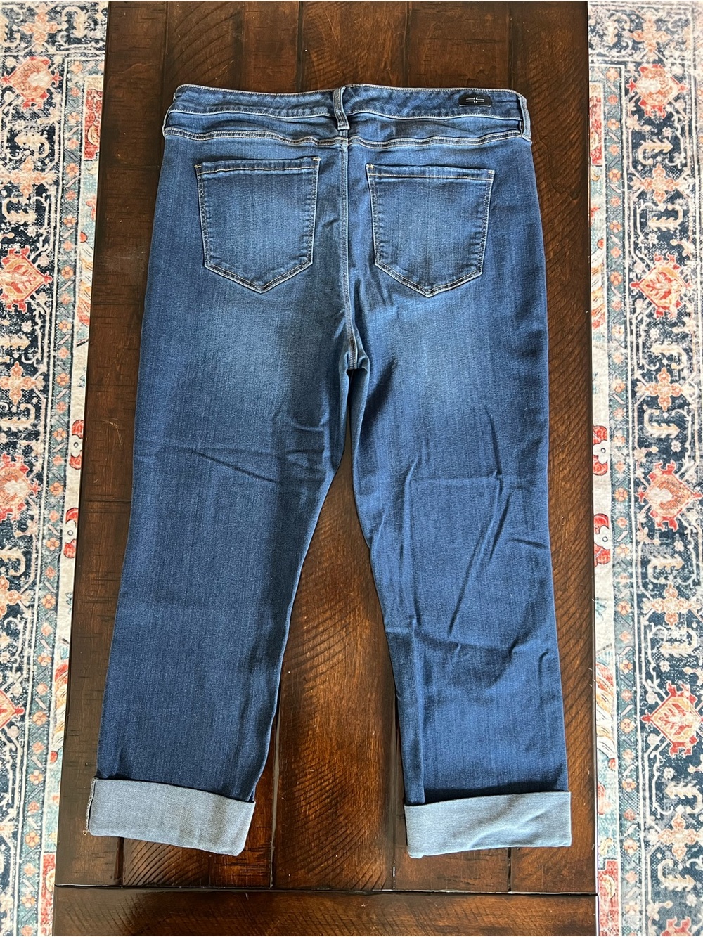 Liverpool L.A. The Crop Cuffed Jeans Women’s 16/33 Dark Wash Stretch Denim - Picture 3 of 11